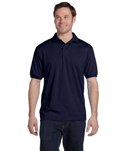 Hanes 054 Adult 50/50 EcoSmart Jersey Knit Polo