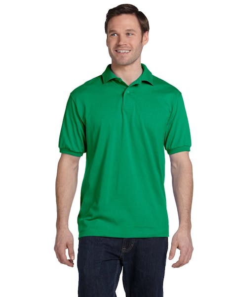 Hanes 054 Adult 50/50 EcoSmart Jersey Knit Polo