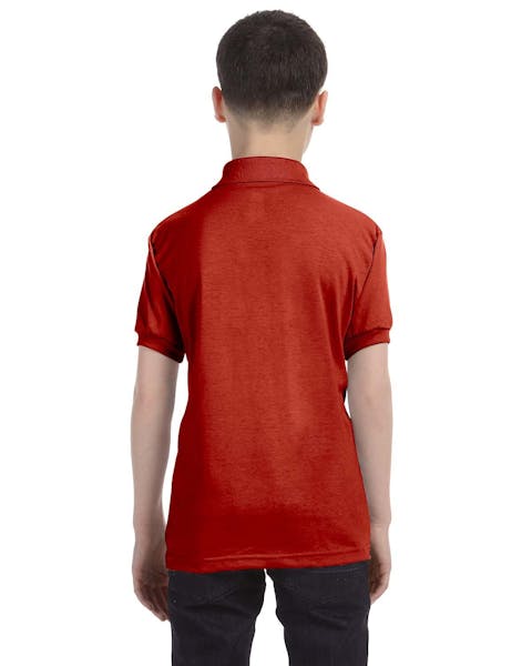 Hanes 054Y Youth 50/50 EcoSmart Jersey Knit Polo