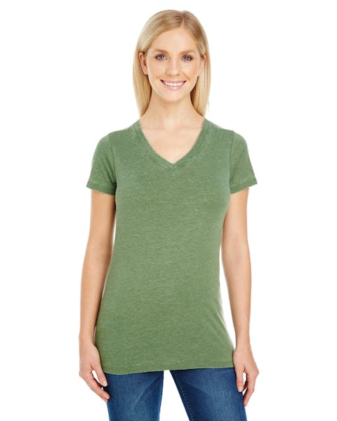 Threadfast Apparel 208B Ladies' Vintage Dye Short-Sleeve V-Neck T-Shirt