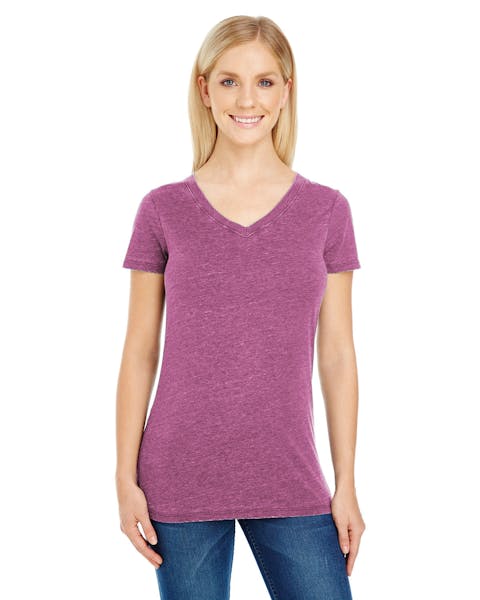 Threadfast Apparel 208B Ladies' Vintage Dye Short-Sleeve V-Neck T-Shirt