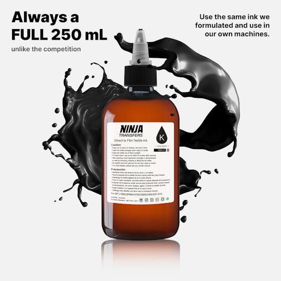 Premium DTF Black Ink - Ninja Transfers
