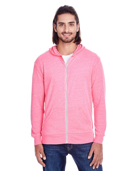 Threadfast Apparel 302Z Unisex Triblend Full-Zip Light Hoodie