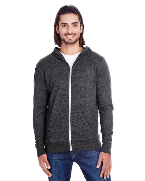 Threadfast Apparel 302Z Unisex Triblend Full-Zip Light Hoodie