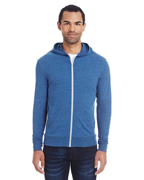 Threadfast Apparel 302Z Unisex Triblend Full-Zip Light Hoodie