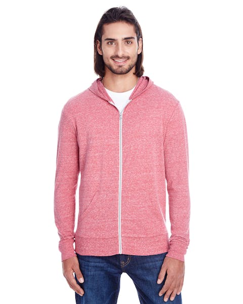 Threadfast Apparel 302Z Unisex Triblend Full-Zip Light Hoodie