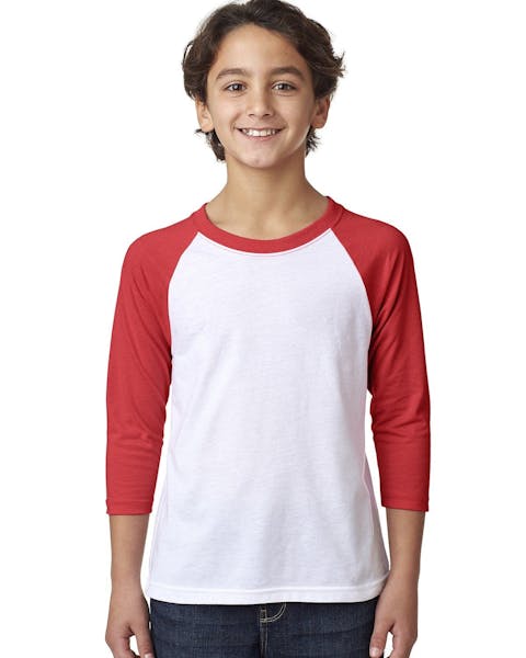 Next Level 3352 Youth CVC 3/4-Sleeve Raglan