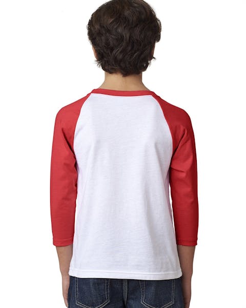 Next Level 3352 Youth CVC 3/4-Sleeve Raglan