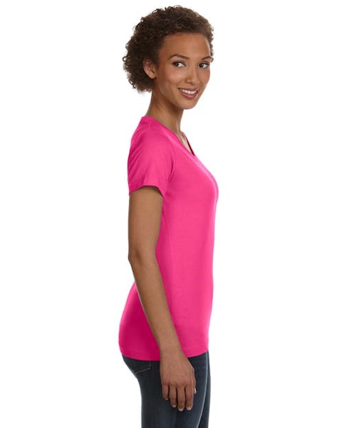 LAT 3507 Ladies' V-Neck Fine Jersey T-Shirt