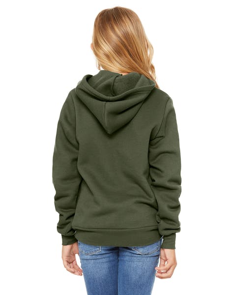 Bella + Canvas 3719Y Youth Sponge Fleece Pullover Hooded Sweatshirt