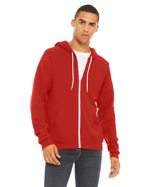 Bella + Canvas 3739 Unisex Poly-Cotton Fleece Full-Zip Hooded Sweatshirt