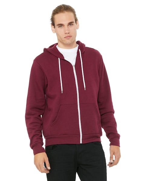 Bella + Canvas 3739 Unisex Poly-Cotton Fleece Full-Zip Hooded Sweatshirt