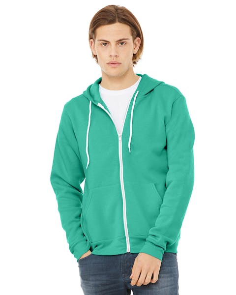 Bella + Canvas 3739 Unisex Poly-Cotton Fleece Full-Zip Hooded Sweatshirt