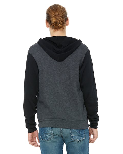 Bella + Canvas 3739 Unisex Poly-Cotton Fleece Full-Zip Hooded Sweatshirt