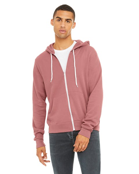 Bella + Canvas 3739 Unisex Poly-Cotton Fleece Full-Zip Hooded Sweatshirt