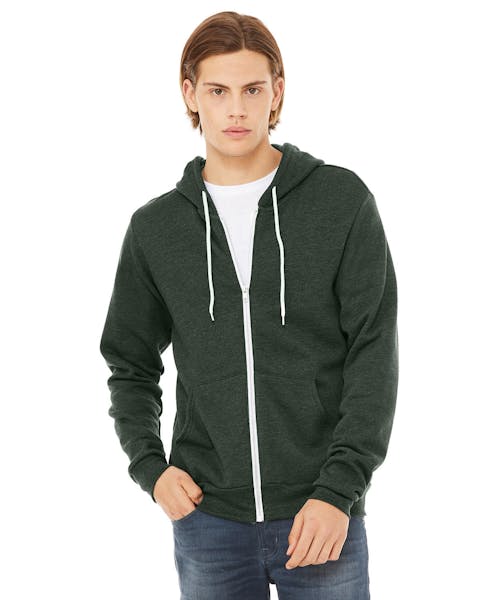 Bella + Canvas 3739 Unisex Poly-Cotton Fleece Full-Zip Hooded Sweatshirt