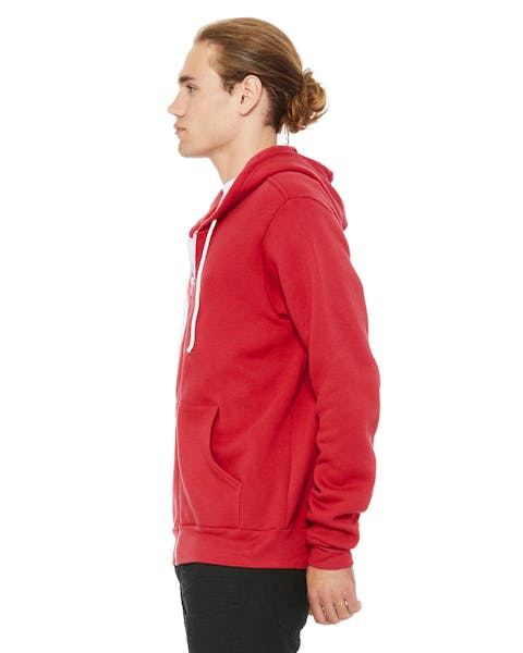 Bella + Canvas 3739 Unisex Poly-Cotton Fleece Full-Zip Hooded Sweatshirt