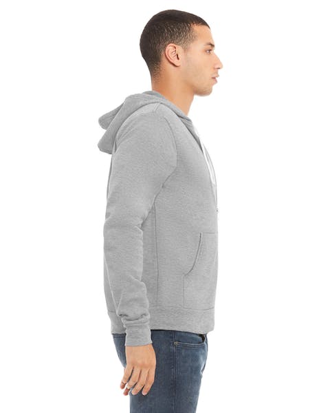 Bella + Canvas 3739 Unisex Poly-Cotton Fleece Full-Zip Hooded Sweatshirt