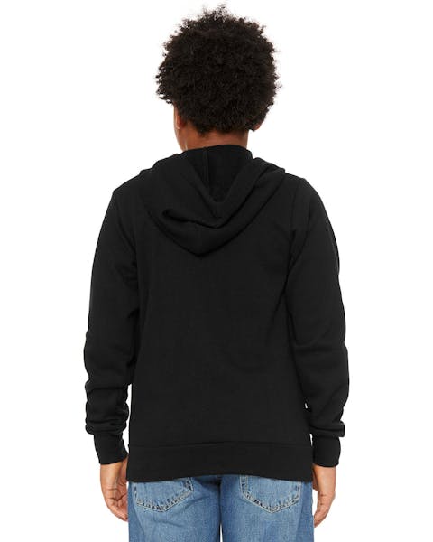 Bella + Canvas 3739Y Youth Sponge Fleece Full-Zip Hooded Sweatshirt