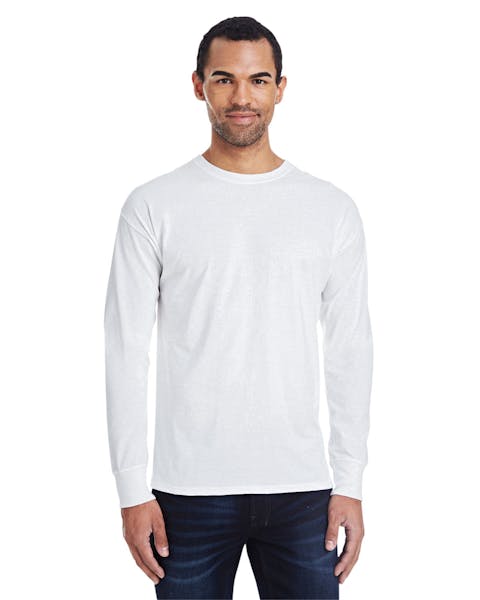 Hanes 42L0 - Camiseta de manga larga para hombre, 4.5 onzas, 60/40 algodón hilado en anillos/poliéster X-Temp