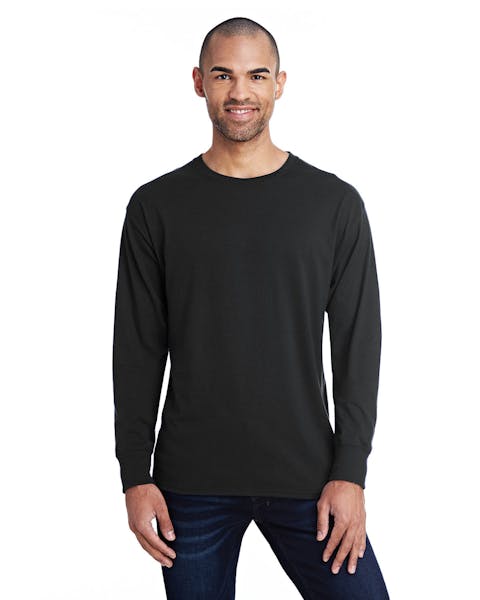 Hanes 42L0 Men's 4.5 oz., 60/40 Ringspun Cotton/Polyester X-Temp Long-Sleeve T-Shirt