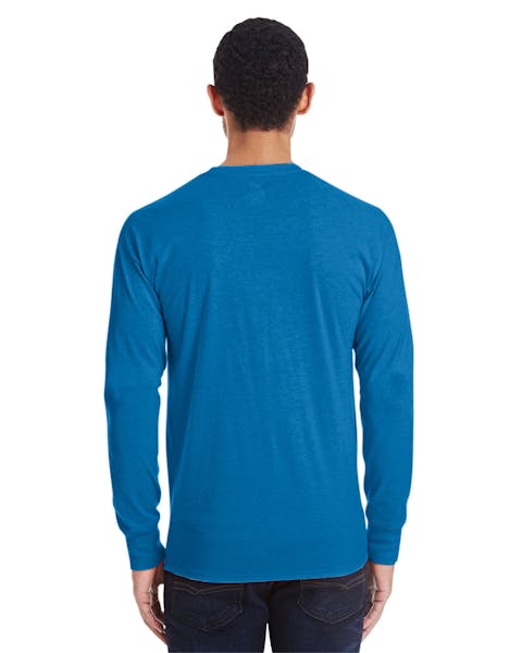 Hanes 42L0 Men's 4.5 oz., 60/40 Ringspun Cotton/Polyester X-Temp Long-Sleeve T-Shirt