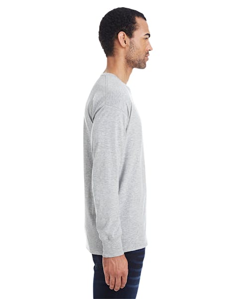 Hanes 42L0 Men's 4.5 oz., 60/40 Ringspun Cotton/Polyester X-Temp Long-Sleeve T-Shirt