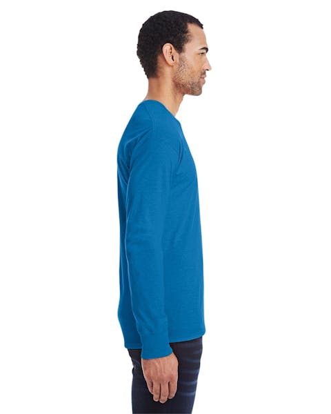 Hanes 42L0 Men's 4.5 oz., 60/40 Ringspun Cotton/Polyester X-Temp Long-Sleeve T-Shirt