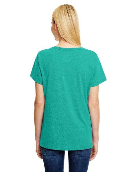 Hanes 42VT - Camiseta con cuello en V para mujer X-Temp Triblend