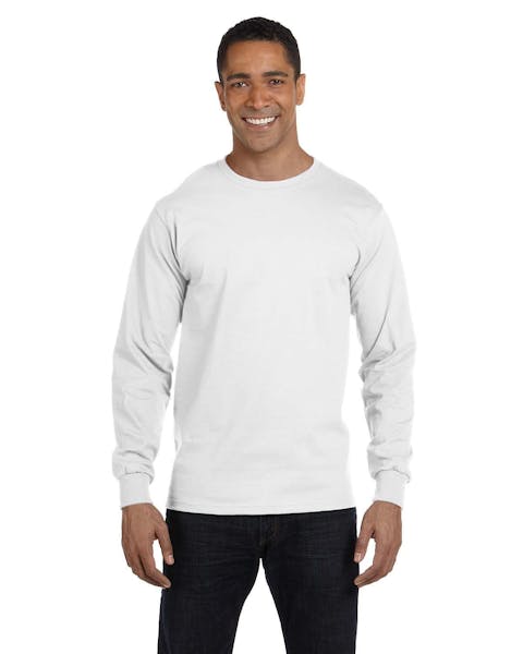 Hanes 5286 Camiseta de manga larga de algodón ComfortSoft para hombre