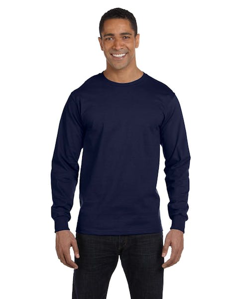 Hanes 5286 Camiseta de manga larga de algodón ComfortSoft para hombre