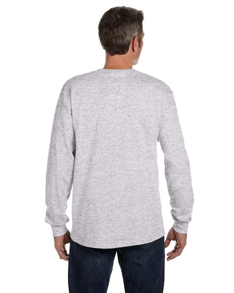 Hanes 5596 Men's Authentic-T Long-Sleeve Pocket T-Shirt