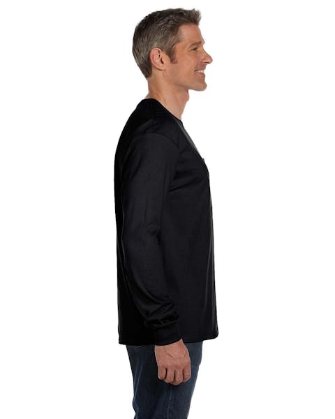 Hanes 5596 Men's Authentic-T Long-Sleeve Pocket T-Shirt