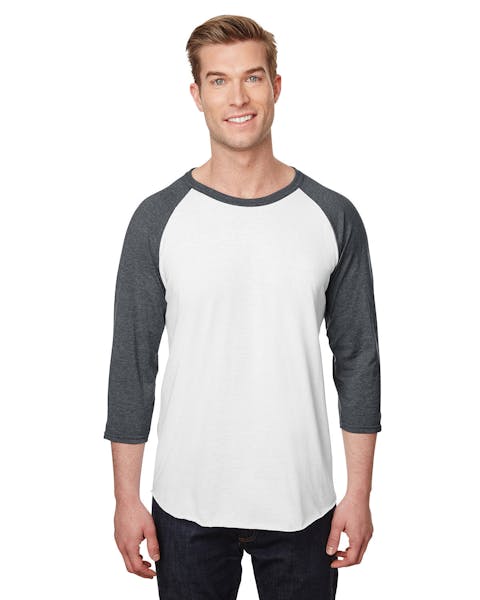 Jerzees 560RR Unisex Premium Blend Ring-Spun 3/4 Sleeve Raglan T-Shirt