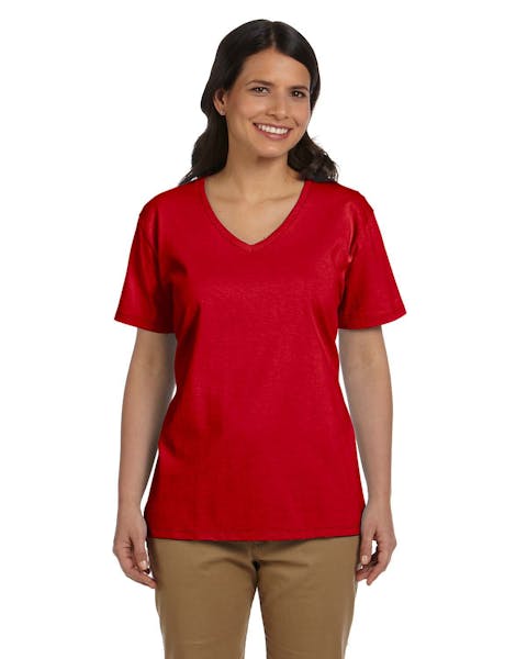 Hanes 5780 Camiseta con cuello de pico para mujer