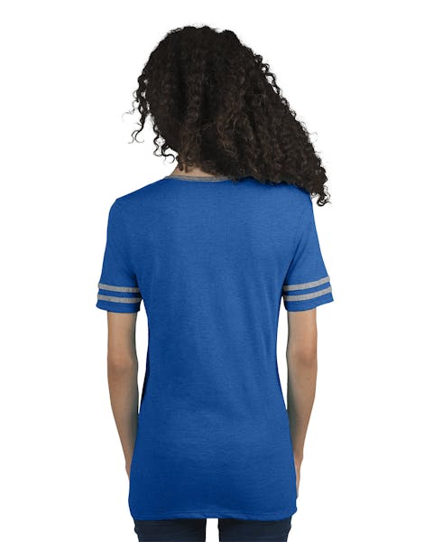 Jerzees 602WVR - Camiseta de cuello en V para mujer de TRI-BLEND Varsity