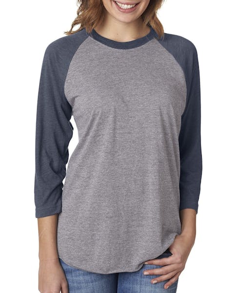 Next Level 6051 Unisex Triblend 3/4-Sleeve Raglan