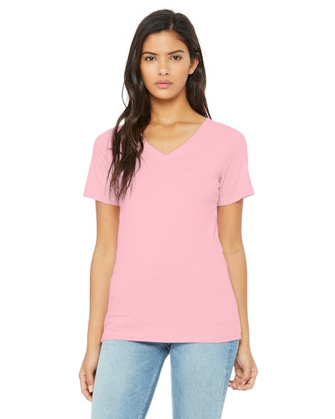 Bella + Canvas 6405 Playera relajada con cuello en V para mujer