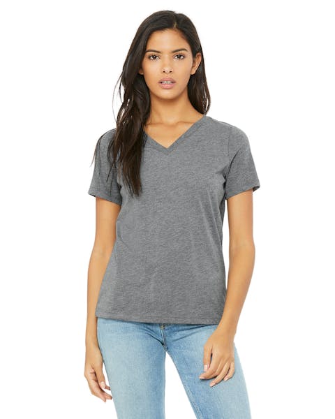 Bella + Canvas 6405 Playera relajada con cuello en V para mujer