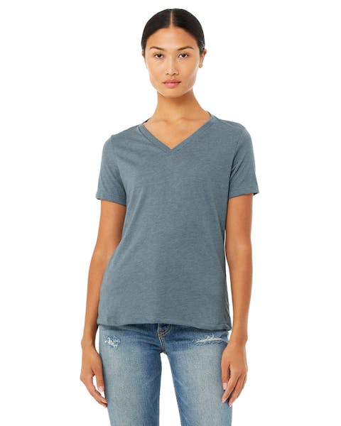 Bella + Canvas 6405 Playera relajada con cuello en V para mujer