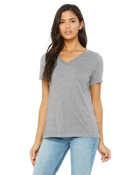 Bella + Canvas 6405 Playera relajada con cuello en V para mujer