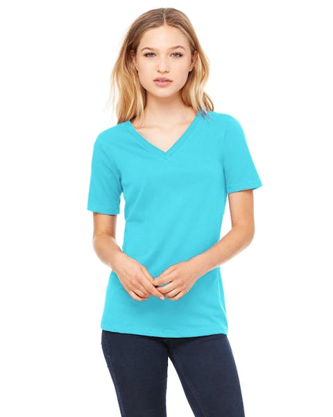 Bella + Canvas 6405 Playera relajada con cuello en V para mujer