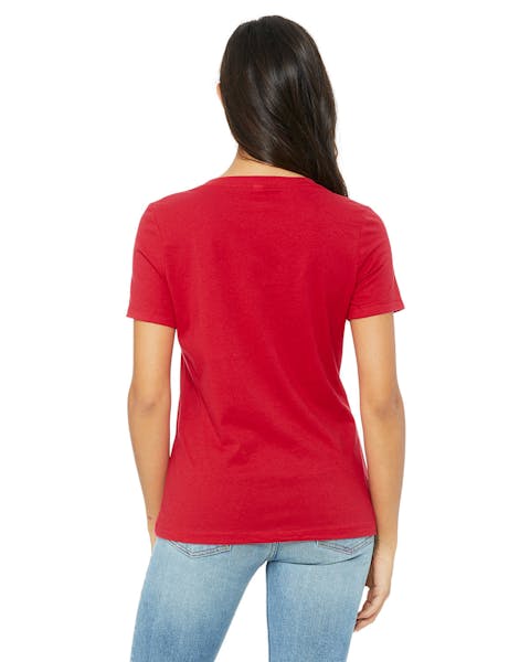 Bella + Canvas 6405 Playera relajada con cuello en V para mujer