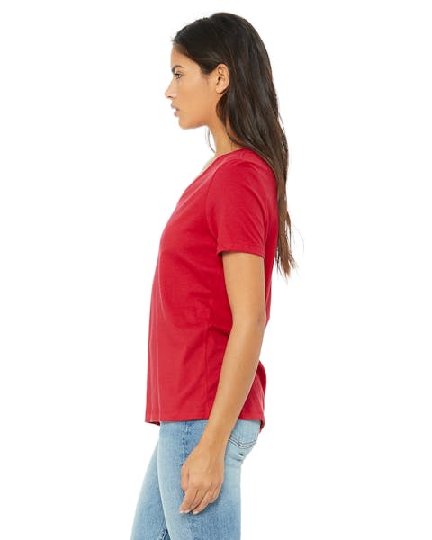 Bella + Canvas 6405 Playera relajada con cuello en V para mujer