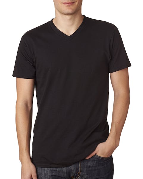 Next Level 6440 Camiseta de cuello en V de ante para hombre