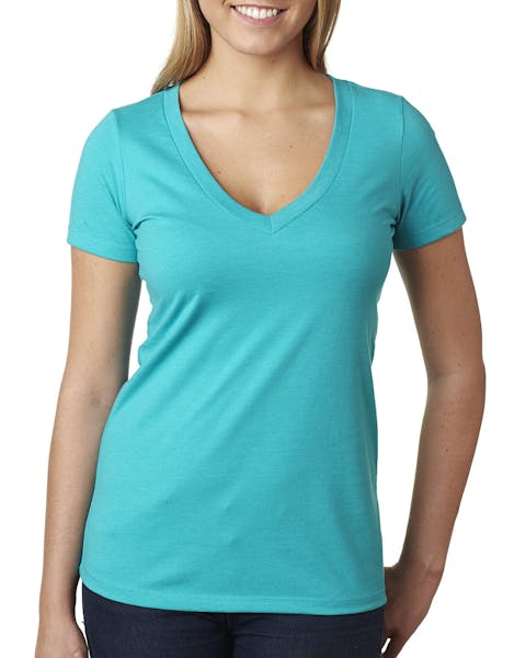 Next Level 6640 Camiseta CVC de cuello en V profundo para mujer