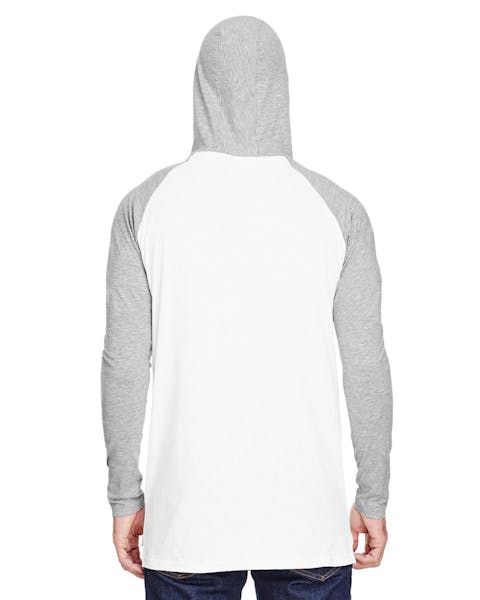 LAT 6917 Men's Hooded Raglan Long Sleeve Fine Jersey T-Shirt