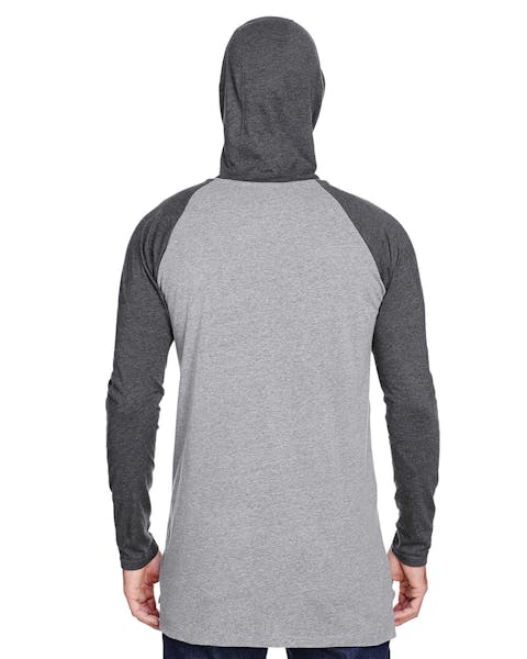 LAT 6917 Men's Hooded Raglan Long Sleeve Fine Jersey T-Shirt