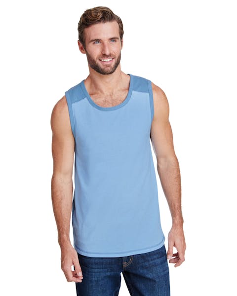 LAT 6919 Men's Contrast Back Tank