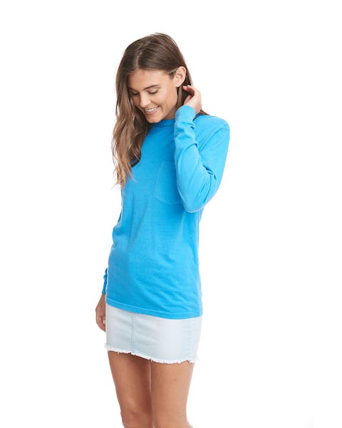 Next Level 7451 Adult Inspired Dye Long-Sleeve Crew with Pocket